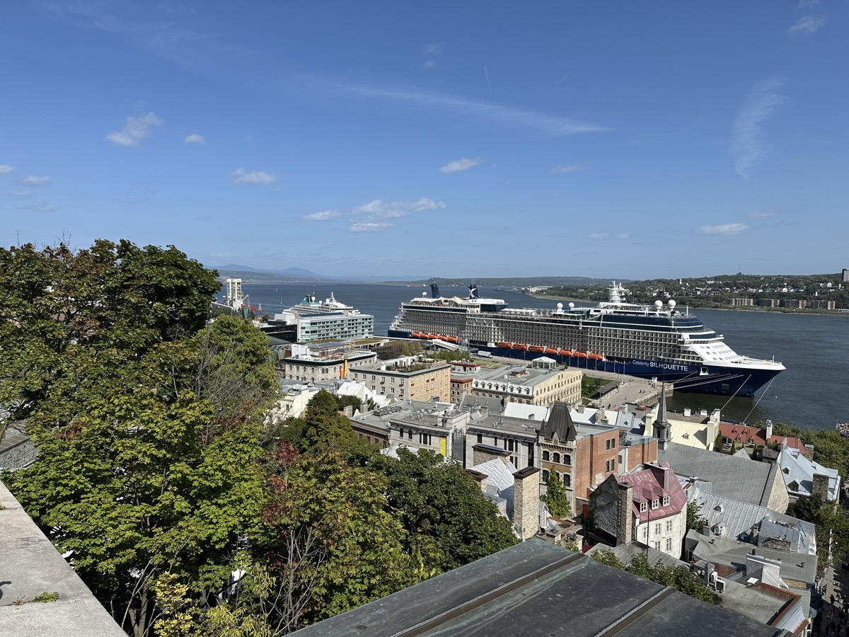 Photo of the old section of Quebec from the boardwalk in front of the hotel